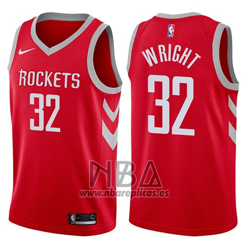Camiseta Houston Rockets Brandan Wright NO 32 Icon 2017-18 Rojo